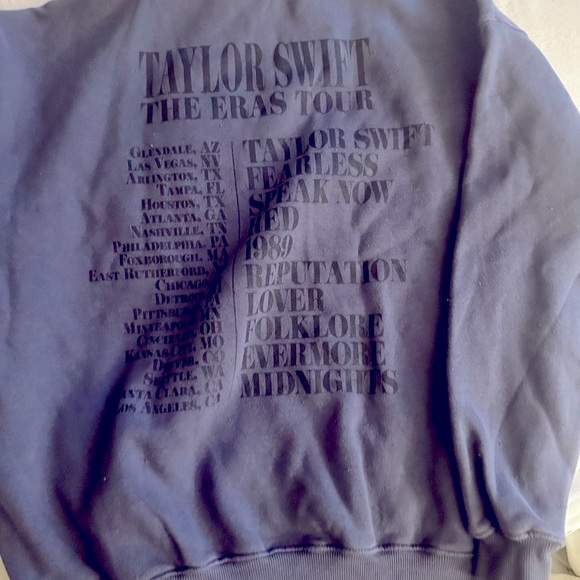 Taylor Swift Sweaters - Eras Tour Blue Crewneck Exclusive Show Only Merch Taylor Swift